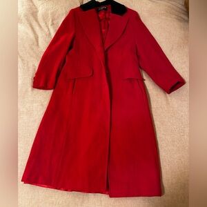 Chic Red Women's Trench Coat